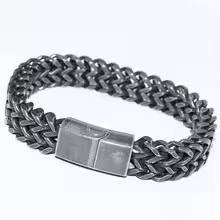 Luxury Men Stainless Steel Bracelet Silver Color Franco Chain Fashion Man Bracelet with Metal Magnetic Clasp