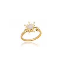 Anti Stress Anxiety Ring For Women Stainless Steel Sun Pendant Spinner Fidget Rings Fashion Birthday Jewelry Gift Free Shipping