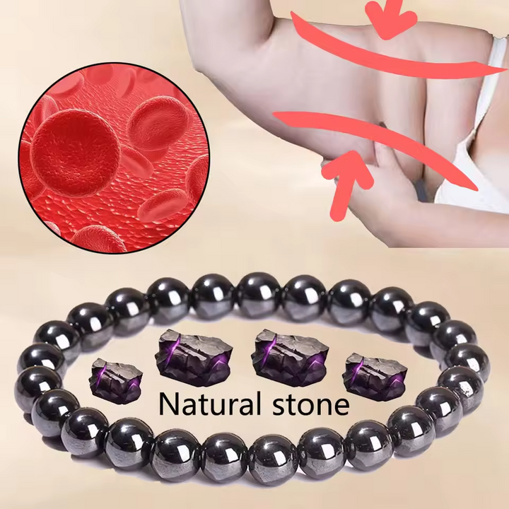 Black Obsidian Natural Stone Bracelets Fat Relief Promote Blood Circulation Anti Anxiety Weight Loss Bracelet Women Men Jewelrys