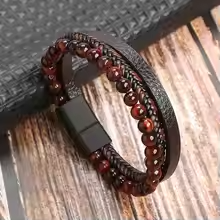 Classic Men's Leather Bracelet New Style Hand-woven Multi-layer Combination Accessory Fashion Man Jewelry Wholesale Dropshipping