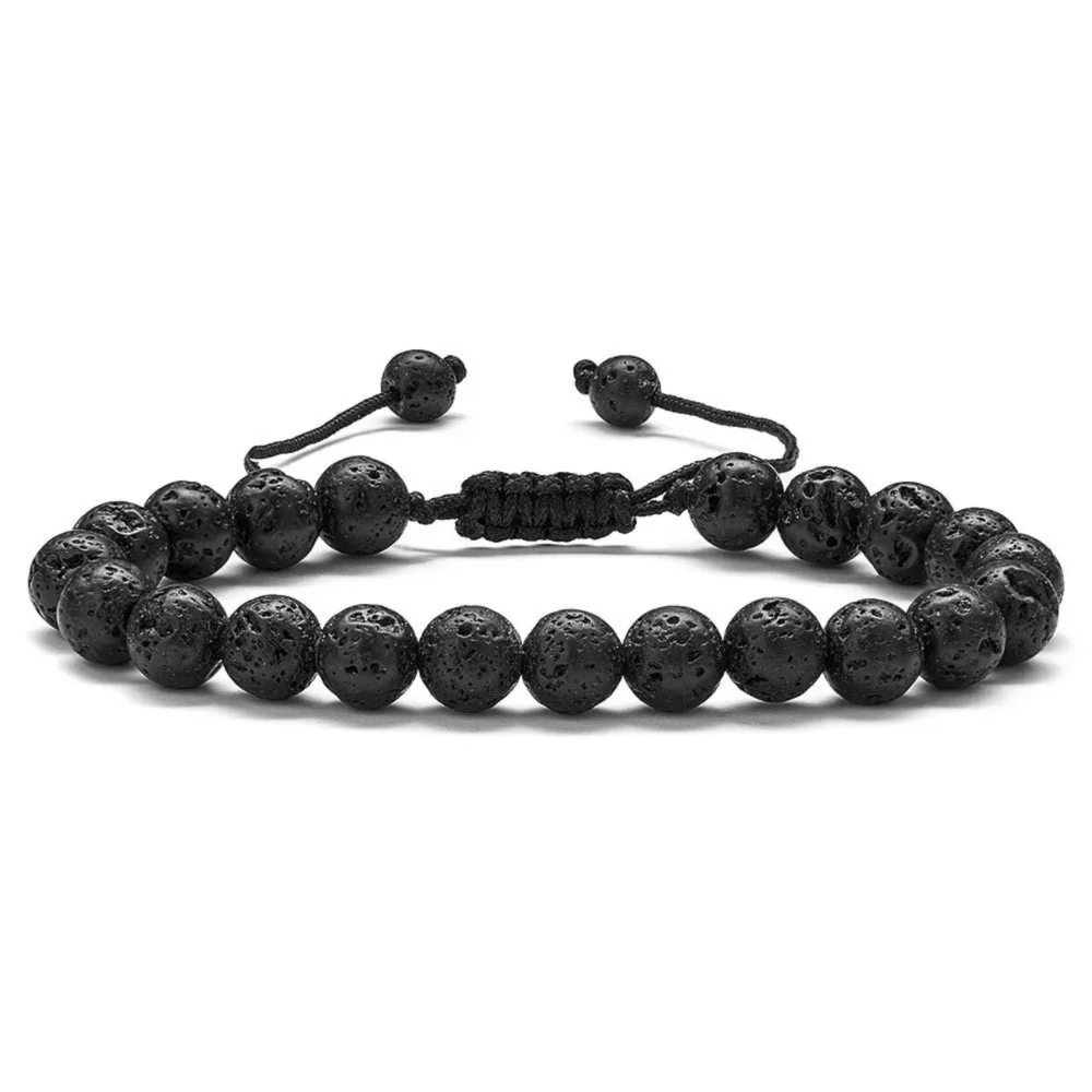 1PC Lava bracelet,men jewelry, gift for men, Lava rock bracelet ,crystals for healing, Protection bracelet