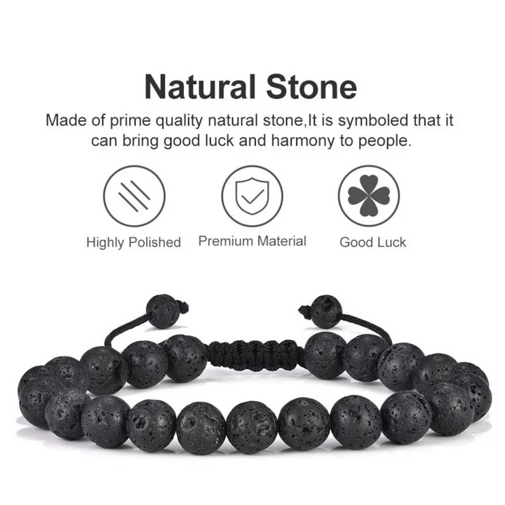 1PC Lava bracelet,men jewelry, gift for men, Lava rock bracelet ,crystals for healing, Protection bracelet